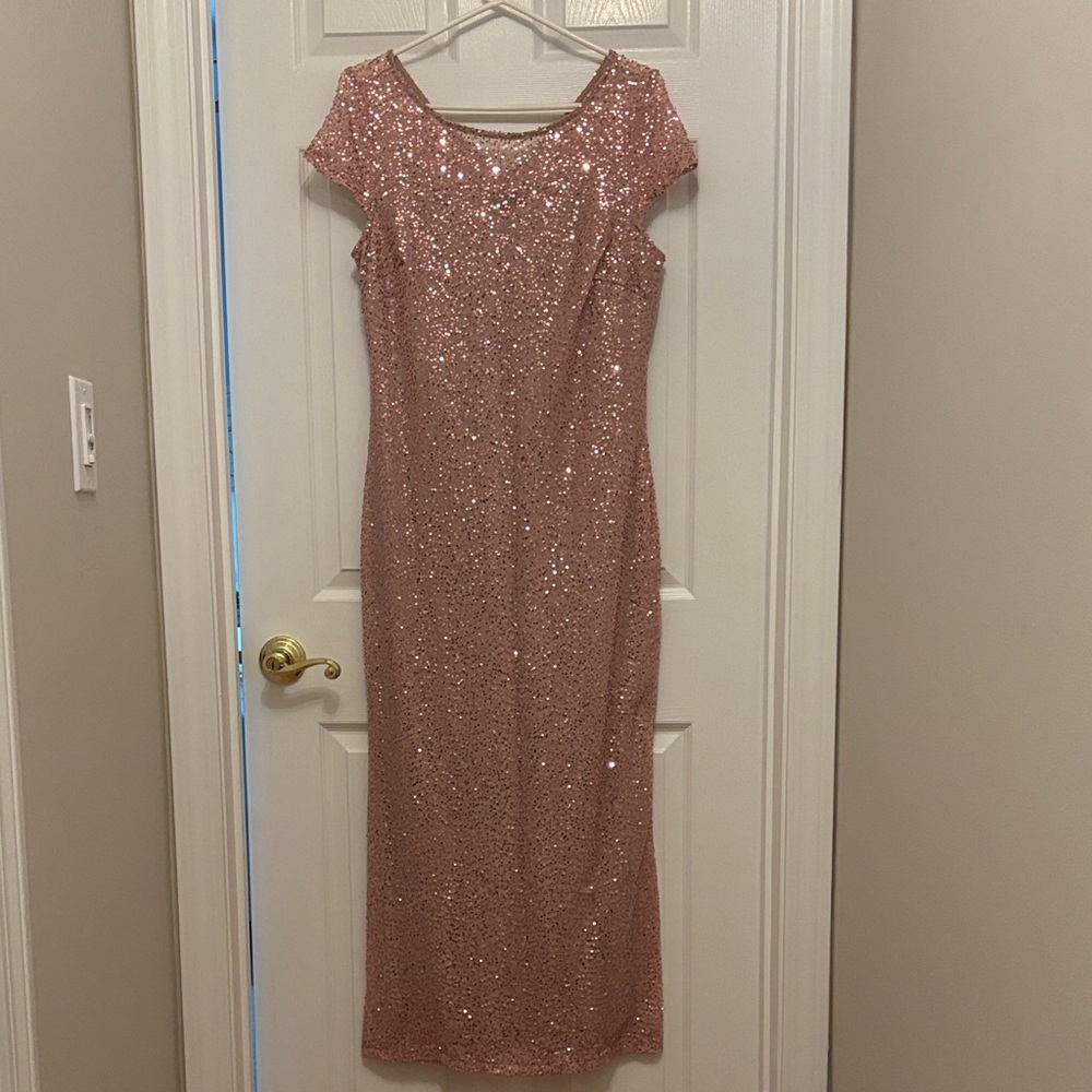 Glamorous Pink Sequin Midi Dress